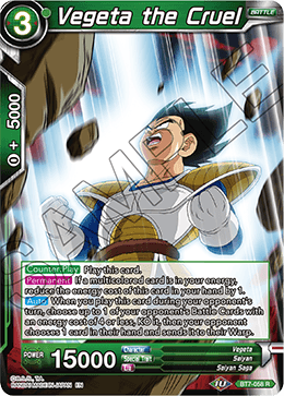 Vegeta the Cruel - Assault of the Saiyans - Rare - BT7-058