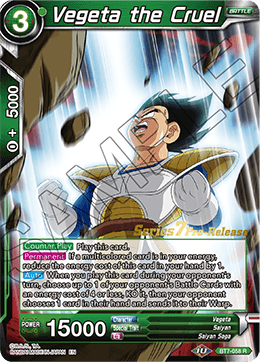 Vegeta the Cruel - Assault of the Saiyans Pre-Release Cards - Promo - BT7-058_PR