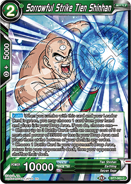 Sorrowful Strike Tien Shinhan - Assault of the Saiyans - Common - BT7-063