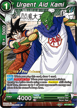 Urgent Aid Kami - Assault of the Saiyans Pre-Release Cards - Promo - BT7-066_PR