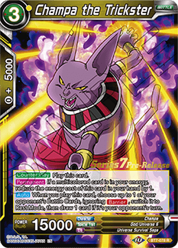 Champa the Trickster - Assault of the Saiyans Pre-Release Cards - Promo - BT7-078_PR