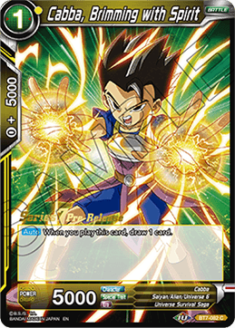 Cabba, Brimming with Spirit - Assault of the Saiyans Pre-Release Cards - Promo - BT7-082_PR