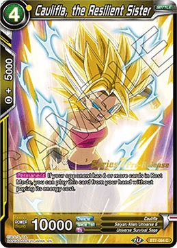 Caulifla, the Resilient Sister - Assault of the Saiyans Pre-Release Cards - Promo - BT7-084_PR