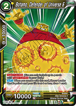 Botamo, Defender of Universe 6 - Assault of the Saiyans Pre-Release Cards - Promo - BT7-088_PR