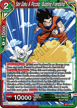 Son Goku & Piccolo, Budding Friendship (Non-Foil Deck Exclusive) - Assault of the Saiyans - Rare - BT7-112