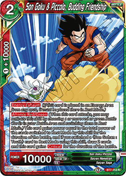Son Goku & Piccolo, Budding Friendship - Assault of the Saiyans - Rare - BT7-112
