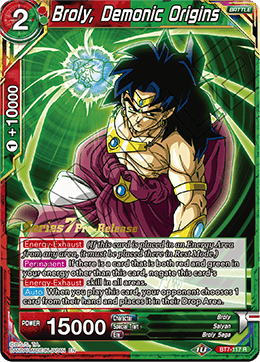 Broly, Demonic Origins - Assault of the Saiyans Pre-Release Cards - Promo - BT7-117_PR