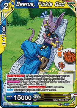 Beerus, Fickle God - Assault of the Saiyans Pre-Release Cards - Promo - BT7-120_PR