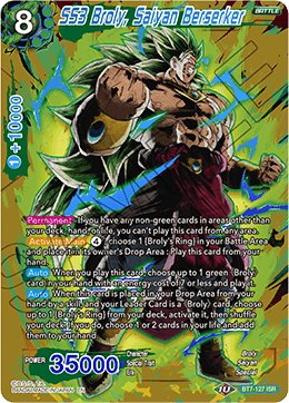 SS3 Broly, Saiyan Berserker - Assault of the Saiyans - Infinite Saiyan Rare - BT7-127