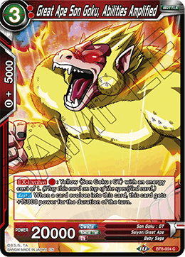 Great Ape Son Goku, Abilities Amplified - Malicious Machinations - Common - BT8-004
