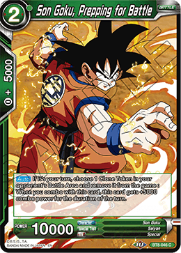 Son Goku, Prepping for Battle - Malicious Machinations - Common - BT8-046