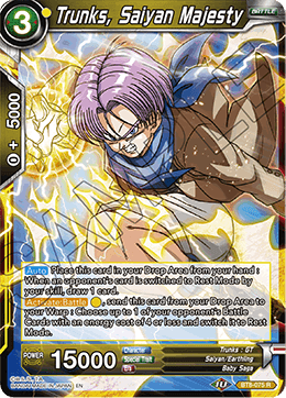 Trunks, Saiyan Majesty - Malicious Machinations - Rare - BT8-075