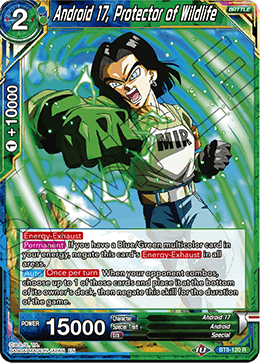 Android 17, Protector of Wildlife - Malicious Machinations - Rare - BT8-120