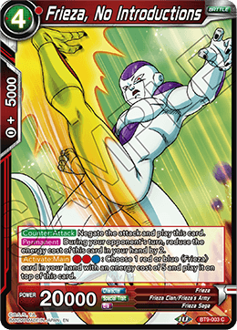Frieza, No Introductions - Universal Onslaught - Common - BT9-003