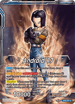 Android 17 // Android 17, Universal Guardian - Universal Onslaught - Common - BT9-021