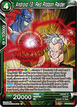 Android 13, Red Ribbon Raider - Universal Onslaught Pre-Release Cards - Common - BT9-044