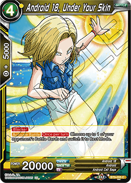 Android 18, Under Your Skin - Universal Onslaught - Common - BT9-055
