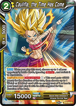 Caulifla, the Time Has Come - Universal Onslaught Pre-Release Cards - Common - BT9-062