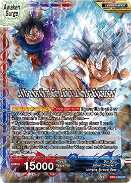 Son Goku // Ultra Instinct Son Goku, Limits Surpassed - Universal Onslaught - Uncommon - BT9-100