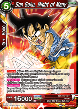 Son Goku, Might of Many - Draft Box 04 - Dragon Brawl - Uncommon - DB1-001