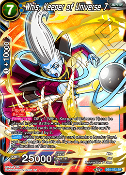 Whis, Keeper of Universe 7 - Draft Box 04 - Dragon Brawl - Super Rare - DB1-032