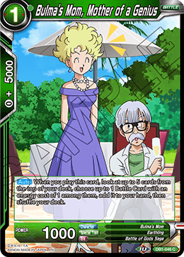 Bulma's Mom, Mother of a Genius (Dragon Brawl Draft Tournament Gold Stamped) - Promotion Cards - Common - DB1-046