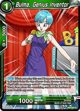Bulma, Genius Inventor (Dragon Brawl Draft Tournament Gold Stamped) - Promotion Cards - Common - DB1-047