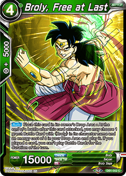 Broly, Free at Last - Draft Box 04 - Dragon Brawl - Common - DB1-052