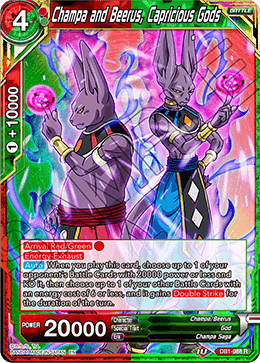 Champa and Beerus, Capricious Gods - Draft Box 04 - Dragon Brawl - Rare - DB1-088