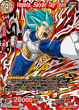 Vegeta, Saiyan Tag Team - Draft Box 04 - Dragon Brawl - Duo Power Rare - DB1-094