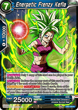 Energetic Frenzy Kefla - Draft Box 05 - Divine Multiverse - Rare - DB2-039