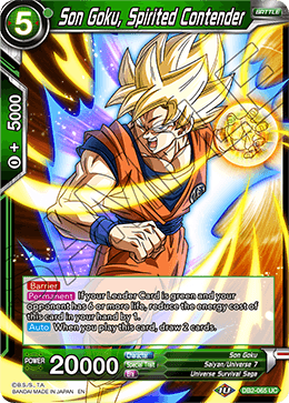 Son Goku, Spirited Contender - Draft Box 05 - Divine Multiverse - Uncommon - DB2-065
