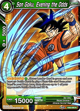 Son Goku, Evening the Odds - Draft Box 05 - Divine Multiverse - Rare - DB2-066