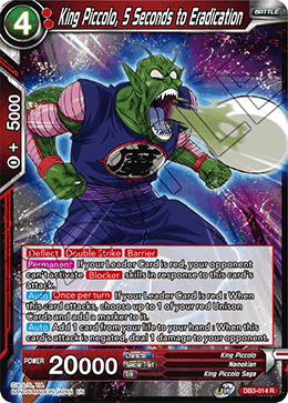 King Piccolo, 5 Seconds to Eradication - Draft Box 06 - Giant Force - Rare - DB3-014