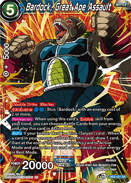 Bardock, Great Ape Assault - Draft Box 06 - Giant Force - Super Rare - DB3-027