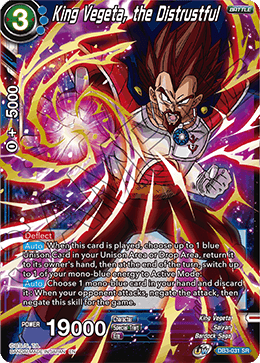 King Vegeta, the Distrustful - Draft Box 06 - Giant Force - Super Rare - DB3-031