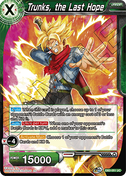 Trunks, the Last Hope - Draft Box 06 - Giant Force - Uncommon - DB3-051