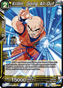 Krillin, Going All-Out - Draft Box 06 - Giant Force - Common - DB3-084