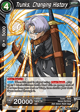 Trunks, Changing History - Draft Box 06 - Giant Force - Uncommon - DB3-108