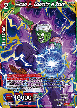 Piccolo Jr., Eradicator of Peace - Draft Box 06 - Giant Force - Super Rare - DB3-115