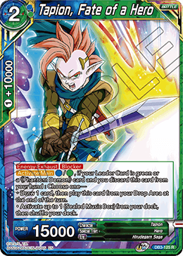 Tapion, Fate of a Hero - Draft Box 06 - Giant Force - Rare - DB3-125