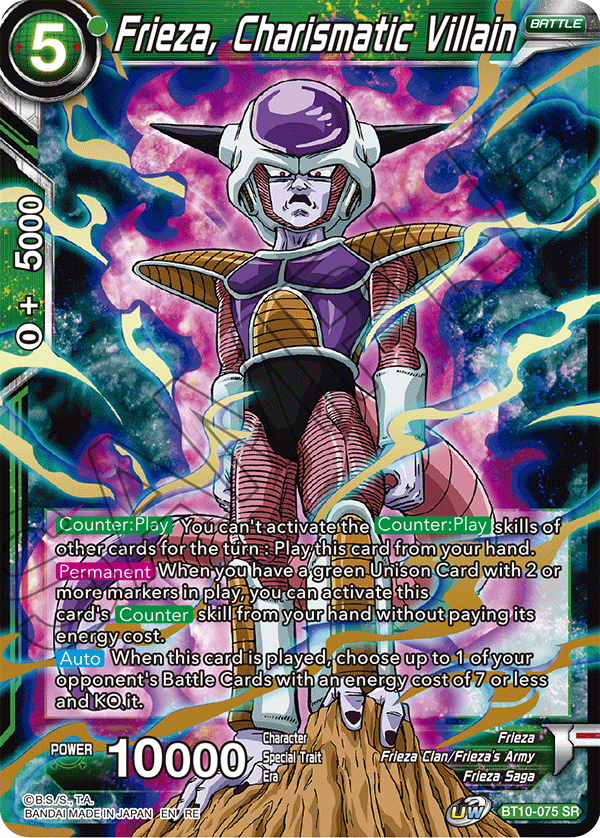 Frieza, Charismatic Villain - Rise of the Unison Warrior (2nd Edition) - Super Rare - BT10-075