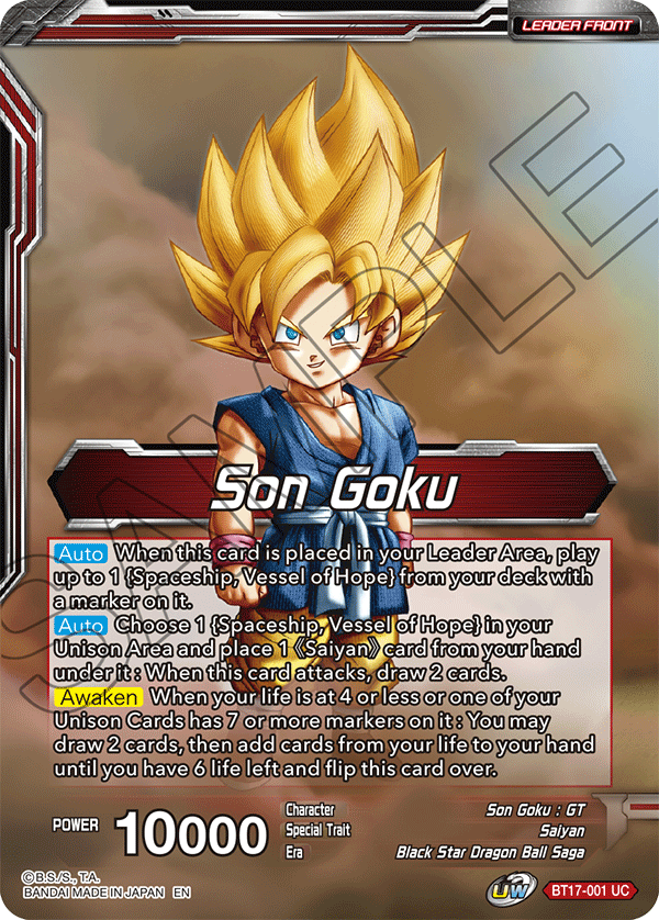 Son Goku // Son Goku, Pan, and Trunks, Space Adventurers - Ultimate Squad - Uncommon - BT17-001