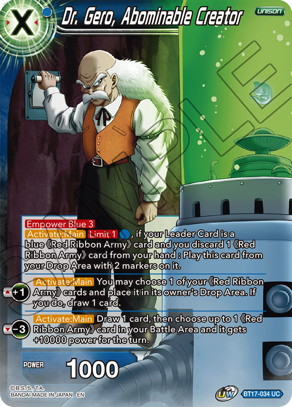 Dr. Gero, Abominable Creator - Ultimate Squad Pre-Release Cards - Uncommon - BT17-034