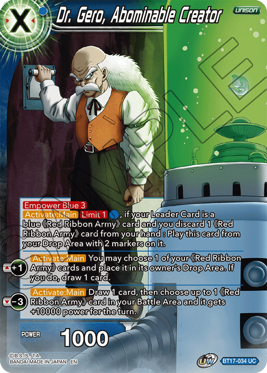 Dr. Gero, Abominable Creator - Ultimate Squad - Uncommon - BT17-034