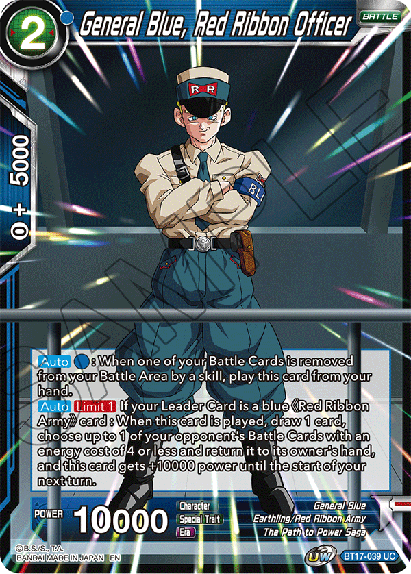 General Blue, Red Ribbon Officer - Ultimate Squad - Uncommon - BT17-039