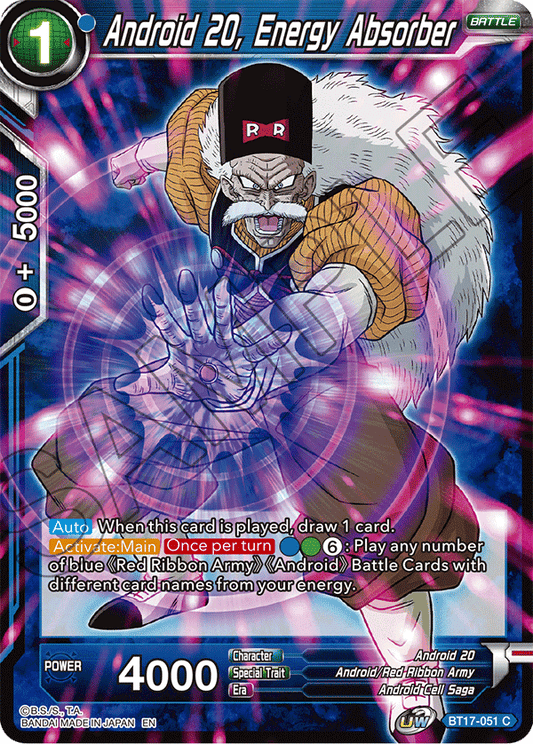 Android 20, Energy Absorber - Ultimate Squad - Common - BT17-051
