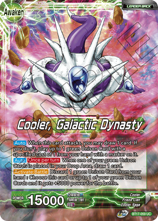 Cooler // Cooler, Galactic Dynasty - Ultimate Squad - Uncommon - BT17-059