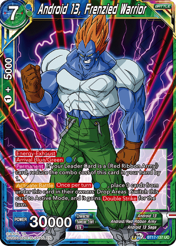 Android 13, Frenzied Warrior - Ultimate Squad - Uncommon - BT17-137