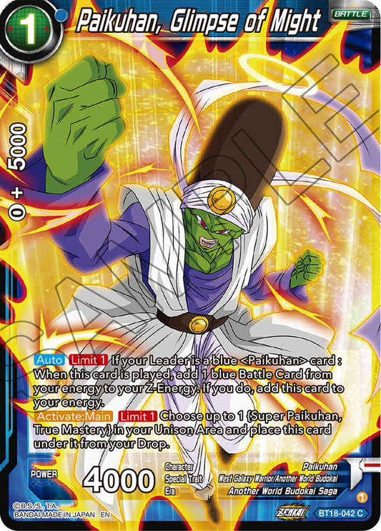 Paikuhan, Glimpse of Might - Dawn of the Z-Legends - Common - BT18-042